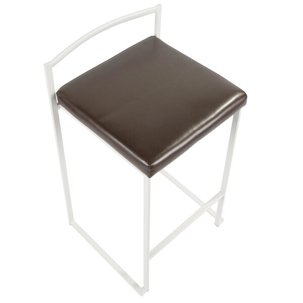 Lumisource Fuji Stacker Counter Stool - Set of 2 PR - B26-FUJI W+BN2