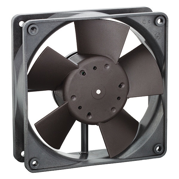 Ebm-Papst Axial Fan, Square, 12V DC, 1 Phase, PBT Plastic, 4 11/16 in W. - 4312/2U