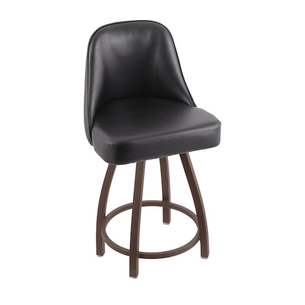 Holland Bar Stool Co Grizzly 25" Swivel Counter Stool, Bronze Finish, Black Vinyl Seat - 84025BZBLKVINYL