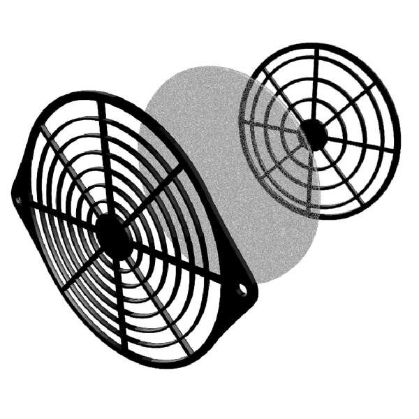 Dayton Fan Filt Guard Assembly, Fan Size 6-3/4In - 3RP16