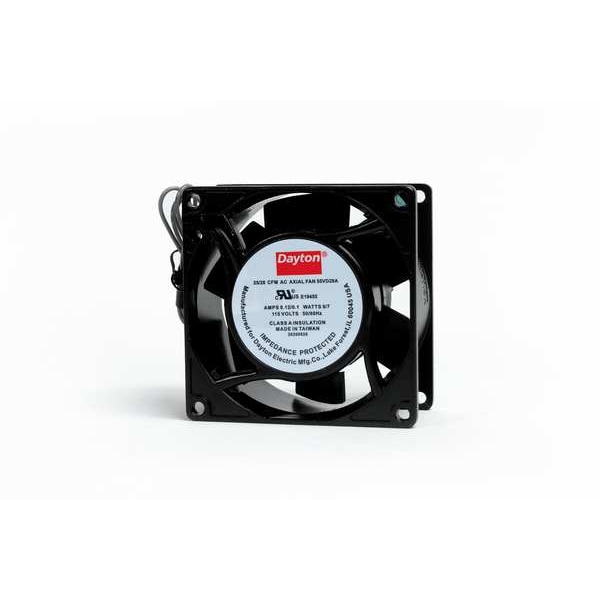 Dayton Standard Square Axial Fan, 115V AC, Aluminum, 3 1/8 in W. - 55VD28