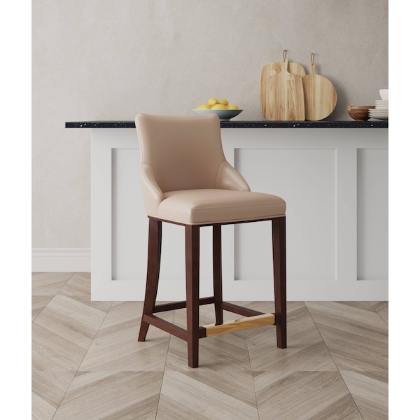 Manhattan Comfort Shubert Counter Stool in Tan - CS016-TN