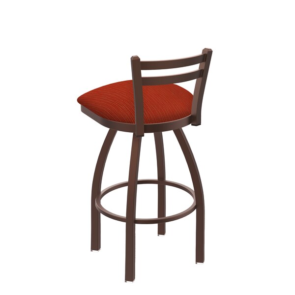 Holland Bar Stool Co 25" Low Back Swivel Counter Stool, Bronze Finish, Graph Poppy Seat - 41125BZ021
