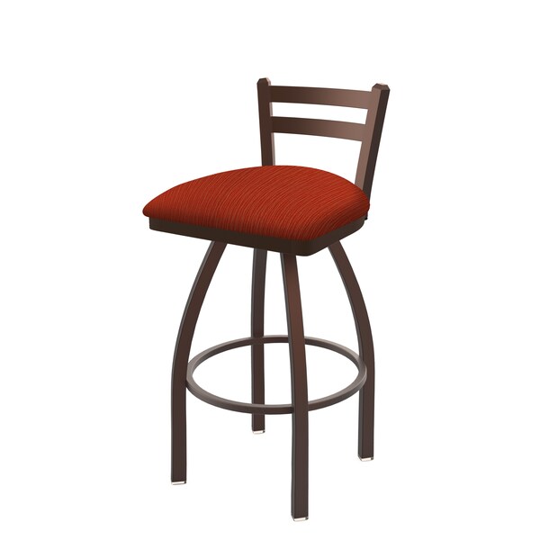Holland Bar Stool Co 25" Low Back Swivel Counter Stool, Bronze Finish, Graph Poppy Seat - 41125BZ021