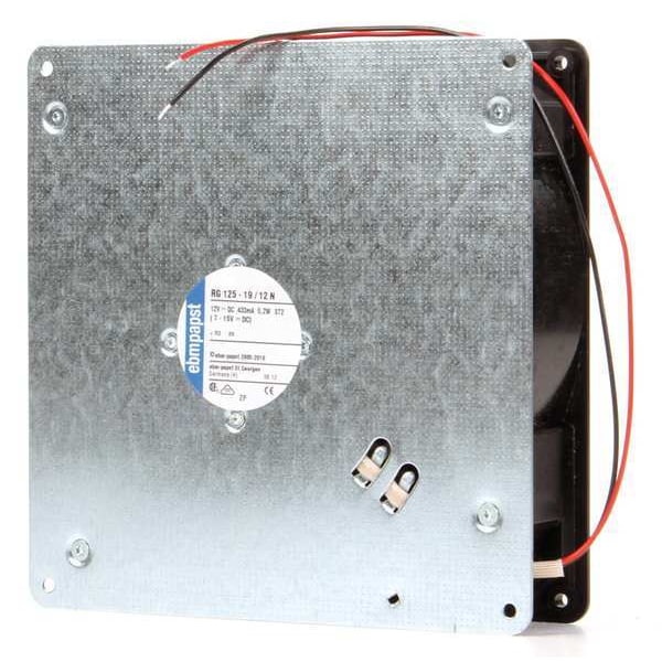 Ebm-Papst Compact Blower, Square, 12V DC, Fiberglass Reinforced Plastic with Galvanized Steel Base, 7 in W. - RG125-19/12N
