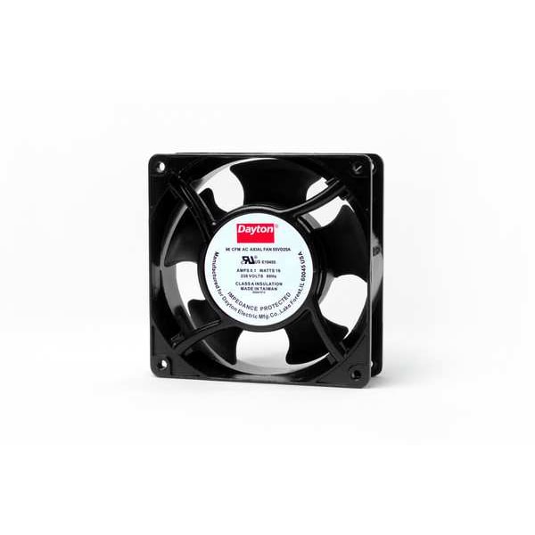Dayton Standard Square Axial Fan, 230V AC, Aluminum, 4 11/16 in W. - 55VD25