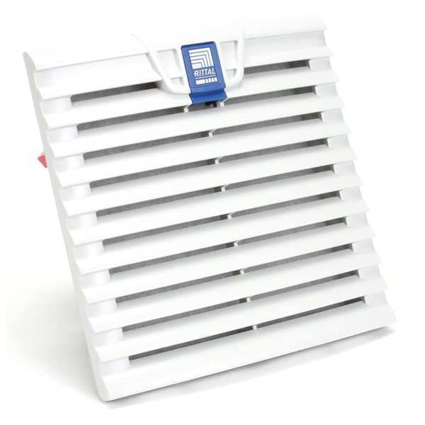 Rittal Wet-Location Square Axial Fan, Square, 24V DC, PBT Plastic, 8 in W. - 3239124
