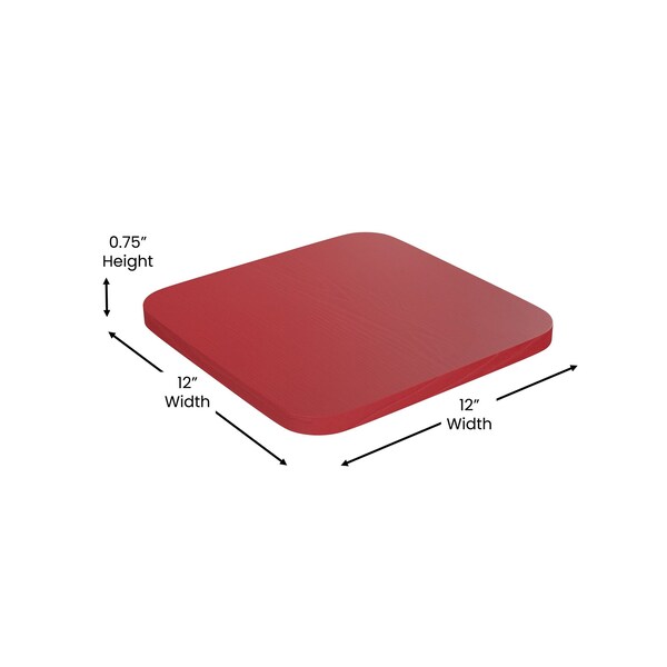 Flash Furniture 24" Red Metal Stool-Red Poly Seat - CH-31320-24-RED-PL2R-GG