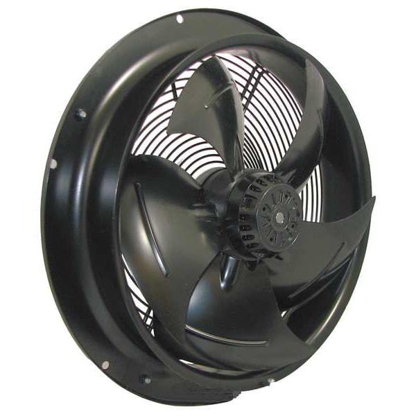 Ebm-Papst Axial Fan, Round, 230V AC, 1 Phase, Galvanized Steel, 397mm W. - W4E400-CP02-71