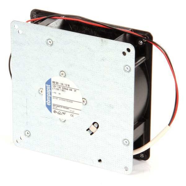 Ebm-Papst Compact Blower, Square, 12V DC, Fiberglass Reinforced Plastic with Galvanized Steel Base - RG90-18/12N
