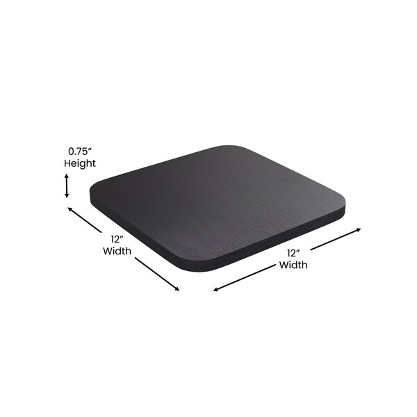 Flash Furniture 24" Black Metal Counter Stool-Black Poly Seat - CH-31320-24GB-BK-PL2B-GG