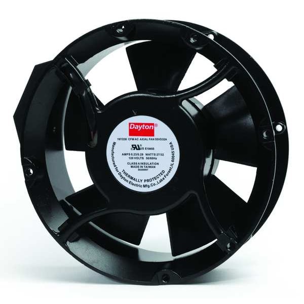 Dayton Standard Round Axial Fan, 120V AC, 230 cfm cfm - 55VD32
