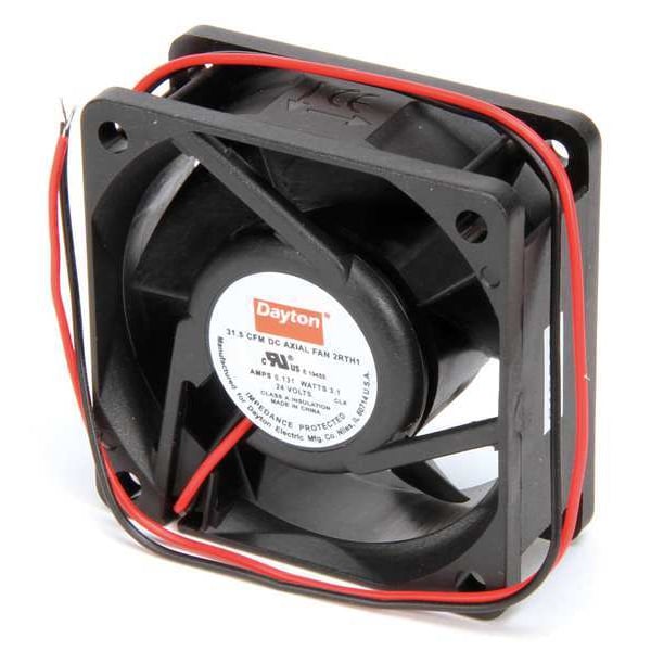 Dayton Axial Fan, Square, 24V DC, - Phase, PBT Plastic, 2 3/8 in W. - 2RTH1