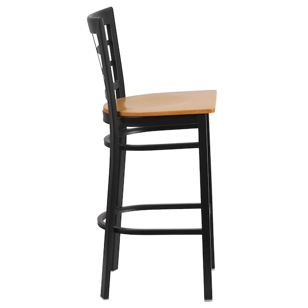 Flash Furniture Restaurant Stool, Window Bck, Natural Sea - XU-DG6R7BWIN-BAR-NATW-GG