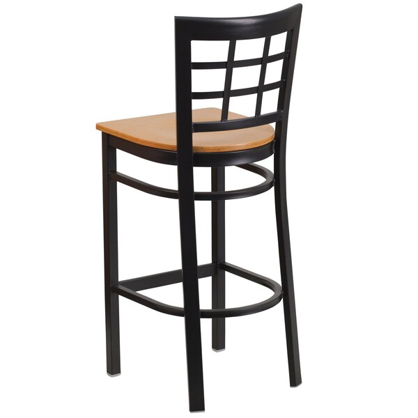 Flash Furniture Restaurant Stool, Window Bck, Natural Sea - XU-DG6R7BWIN-BAR-NATW-GG