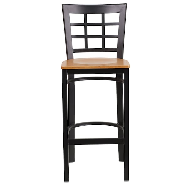 Flash Furniture Restaurant Stool, Window Bck, Natural Sea - XU-DG6R7BWIN-BAR-NATW-GG