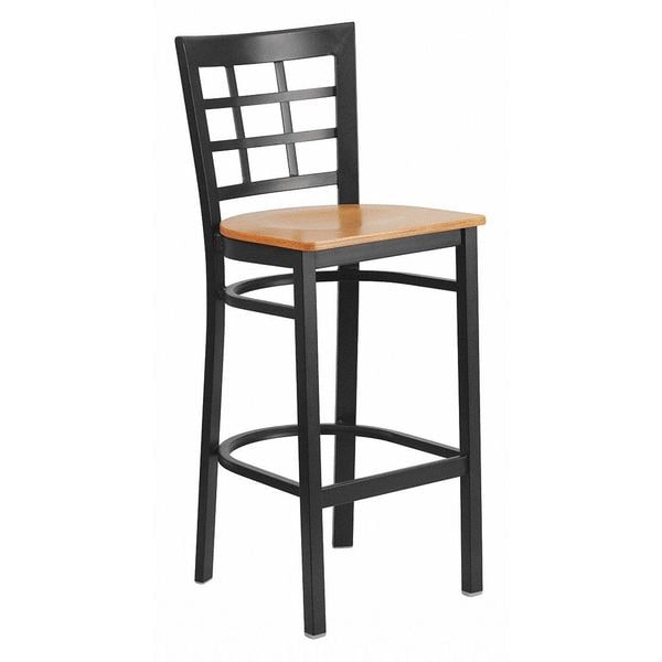 Flash Furniture Restaurant Stool, Window Bck, Natural Sea - XU-DG6R7BWIN-BAR-NATW-GG