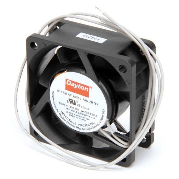 Dayton Axial Fan, Square, 115V AC, 1 Phase, PBT Plastic, 2 3/8 in W. - 2RTE4