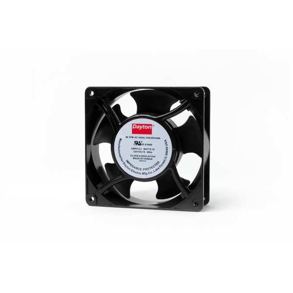 Dayton Standard Square Axial Fan, 120V AC, Aluminum, 4 11/16 in W. - 55VD38