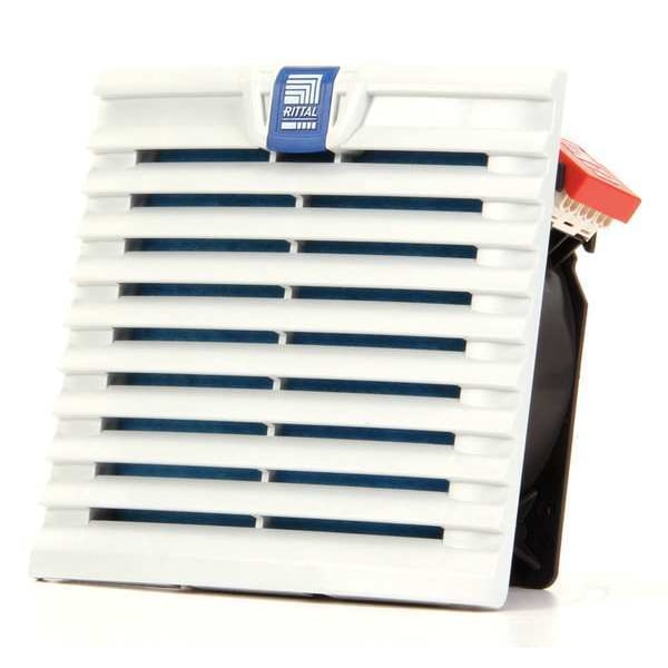 Rittal Axial Fan, Square, 115V AC, 1 Phase, PBT Plastic, 5 13/16 in W. - 3238110