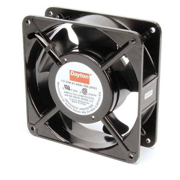 Dayton Standard Square Axial Fan, Square, 230V AC, 1 Phase, Aluminum, 4 11/16 in W. - 2RTE1
