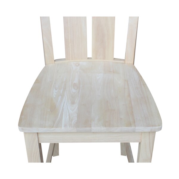 International Concepts Ava Counter Height Stool, 24" Seat Height, Unfinished - S-132