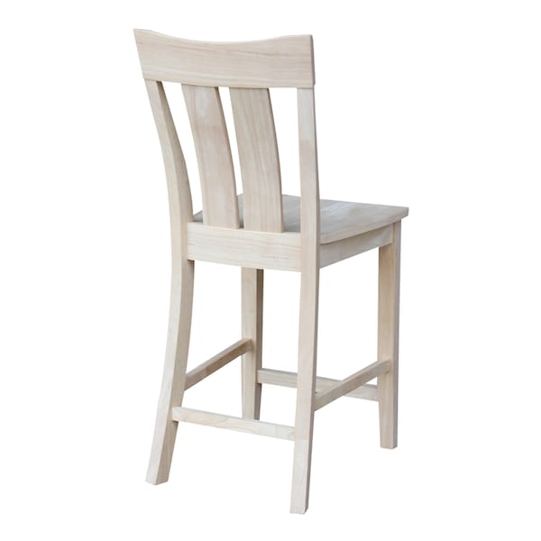 International Concepts Ava Counter Height Stool, 24" Seat Height, Unfinished - S-132