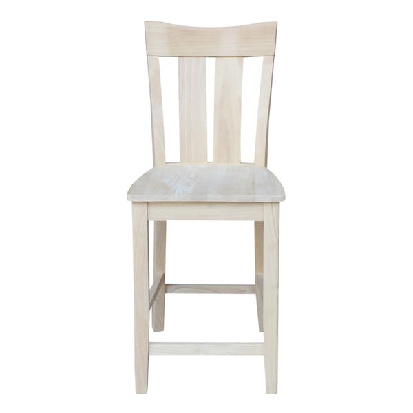International Concepts Ava Counter Height Stool, 24" Seat Height, Unfinished - S-132