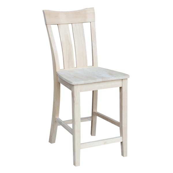 International Concepts Ava Counter Height Stool, 24" Seat Height, Unfinished - S-132