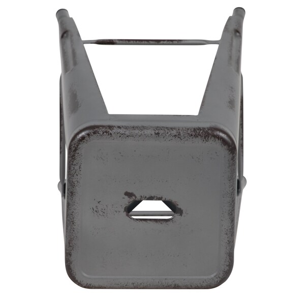 Flash Furniture 24"H Backless Distressed Silver Counter Stool - ET-BT3503-24-SIL-GG