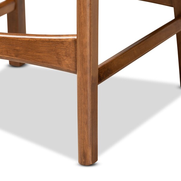 Baxton Studio Katya Mid-Century Modern Walnut Brown Finished Wood 2-Piece Counter Stool Set - 183-11640-ZORO
