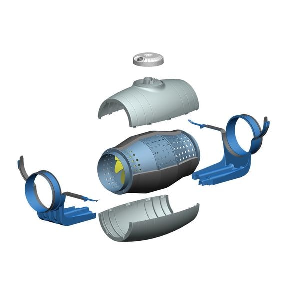 Soler & Palau Mixed Flow Duct Fan, 8 In. Dia. - TD-200S