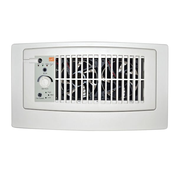 Suncourt Flush Fit Register Booster Fan with Adaptor Plate - White - HC500-WPL