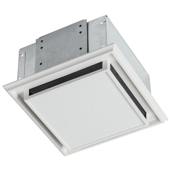 Broan Duct-Free Fan, 7-1/8 in L, 7-1/8 in W, 1 A, 120 V, Steel, White - 682