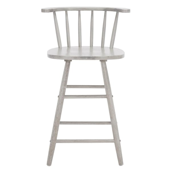 Safavieh 20.6 x 17.1 x 34.3 in. Jay Wood Counter Stool, Grey - BST1403B