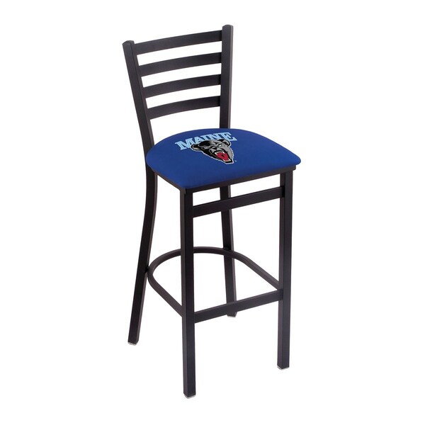 Holland Bar Stool Co 25" Blk Wrinkle Maine Stationary Counter Stool, Ladder Back - L00425MAINEU