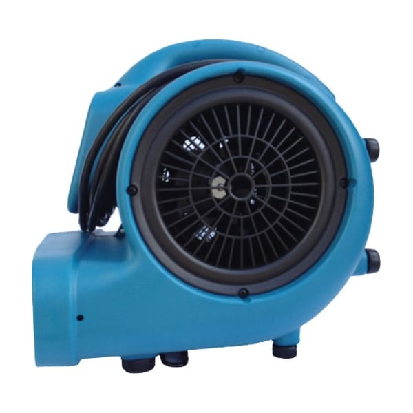 Xpower Air Mover W/ Power Outlets for Daisy Chain, 1/4 HP, 1600 CFM, 3 Amps, 4 Positions, 3 Speeds - X-400A
