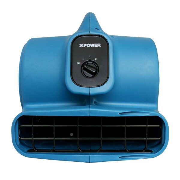 Xpower Air Mover W/ Power Outlets for Daisy Chain, 1/4 HP, 1600 CFM, 3 Amps, 4 Positions, 3 Speeds - X-400A