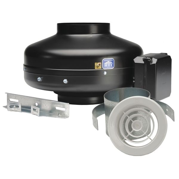 Soler & Palau Inline Centrifugal Duct Fan, 4 In. Dia. - KIT-PV100X