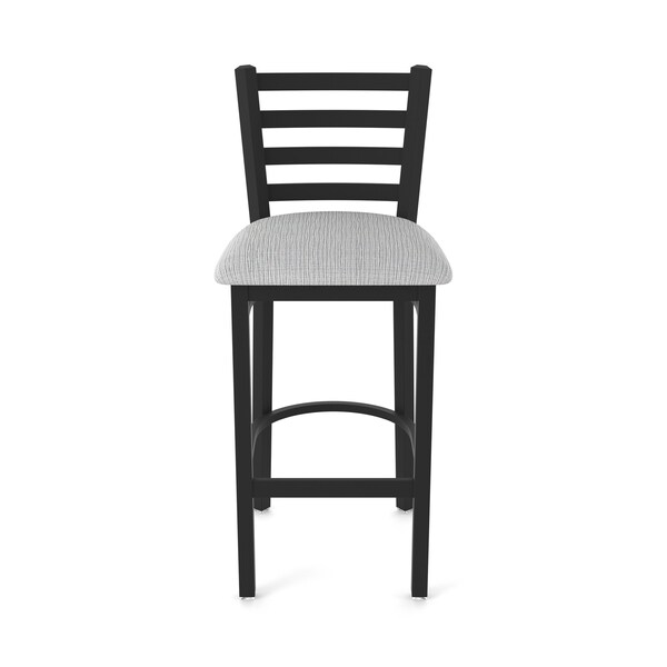 Holland Bar Stool Co 25" Stationary Counter Stool, Black Wrinkle, Graph Seat - 40025BW020