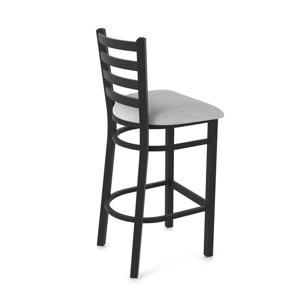 Holland Bar Stool Co 25" Stationary Counter Stool, Black Wrinkle, Graph Seat - 40025BW020