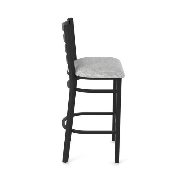 Holland Bar Stool Co 25" Stationary Counter Stool, Black Wrinkle, Graph Seat - 40025BW020