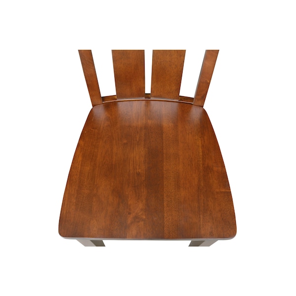 International Concepts Ava Solid Wood Counter Height Bar Stool - 24" Seat Height - Espresso - S581-132
