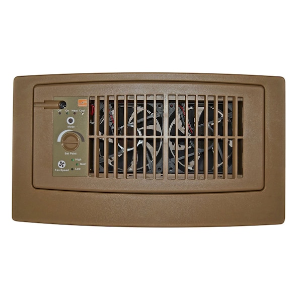 Suncourt Flush Fit Register Booster Fan with Adaptor Plate - Brown - HC500-BPL