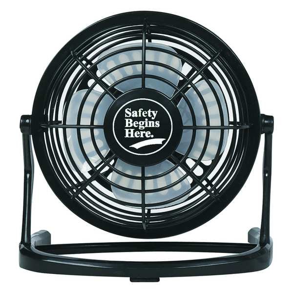 Zoro Select 3-1/2" Blade Dia Table & Floor Fan, Non-Oscillating, 1 Speeds, 5VDC, Black - 38HX83