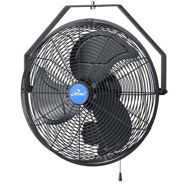 Iliving Black 18 in. Wall Mounted Variable Speed Indoor/Outdoor Weatherproof Fan - ILG8E18-15