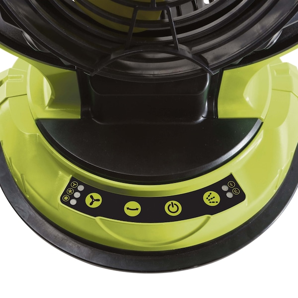 Sun Joe 24V, 2.0Ah Portable 3-Speed, Rot. Univ. Bucket Top Misting Fan w/Bucket & Hose - 24V-MSTFAN-LTE