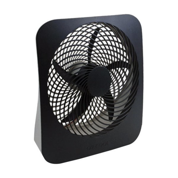 Treva/O2Cool 10" Blade Dia Table Fan, Non-Oscillating, 2 Speeds, 9VDC, White, FCC-Compliant AC Adapter - FD10802A