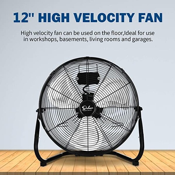 Simple Deluxe 12 inch Floor Fan, 2 Pack, 2PK - HIFANXFLOOR12X2