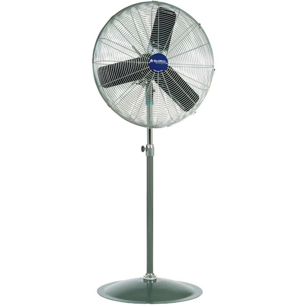Global Industrial Oscillating Pedestal Fan, 24 Diameter, 1/4HP, 7525CFM - 585279